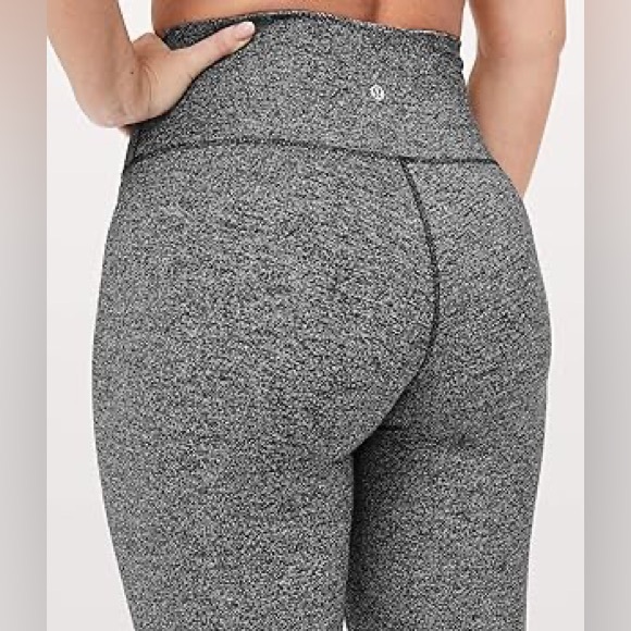 Lululemon Wunder Under High Rise Crop *23 w/luon fabric in heather - size 4 - Picture 4 of 13